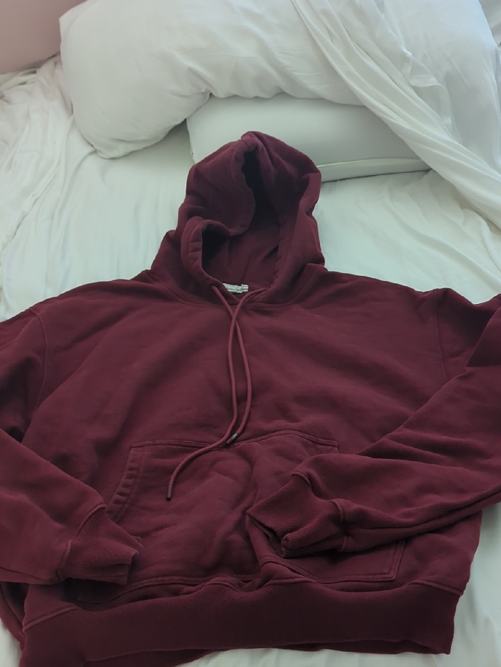 Good American Maroon Hoodie Sweatshirt
